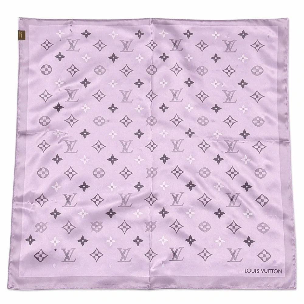 Luxury vibes LOUIS VUlTTON monogram silky scarf 35x35 PURPLE‼️LAST ONE LEFT